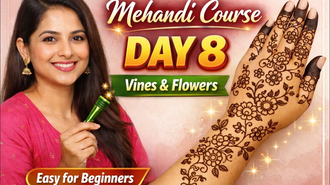 Class 8| learn Mehandi with simple tricks easy henna tricks|