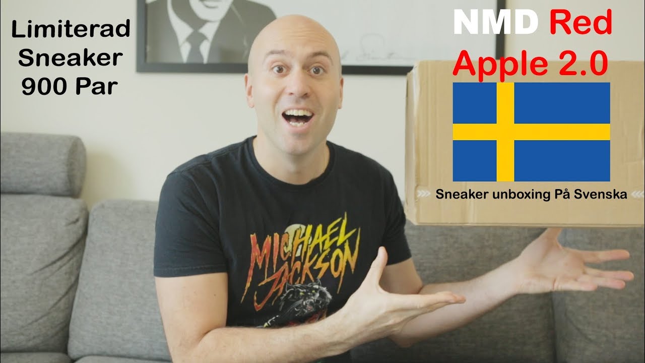 Sneaker Unboxing P&aring; Svenska (Swedish) -  Adidas NMD Red Apple 2.0 - Mr Stoltz 2017