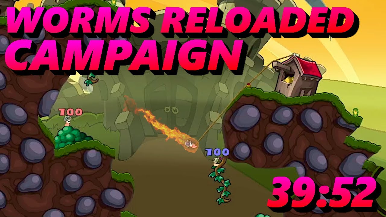 Worms Reloaded - Campaign Speedrun in 39:52 (No Level Skips) (WR)