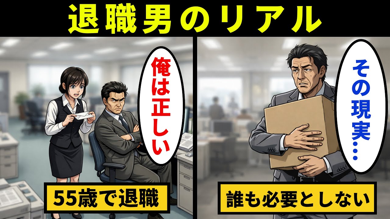 【漫画】「俺は正しい」と信じ続けた55歳男のリアル。退職した日、誰からも必要とされていなかった現実【メンタル闇ネタ】