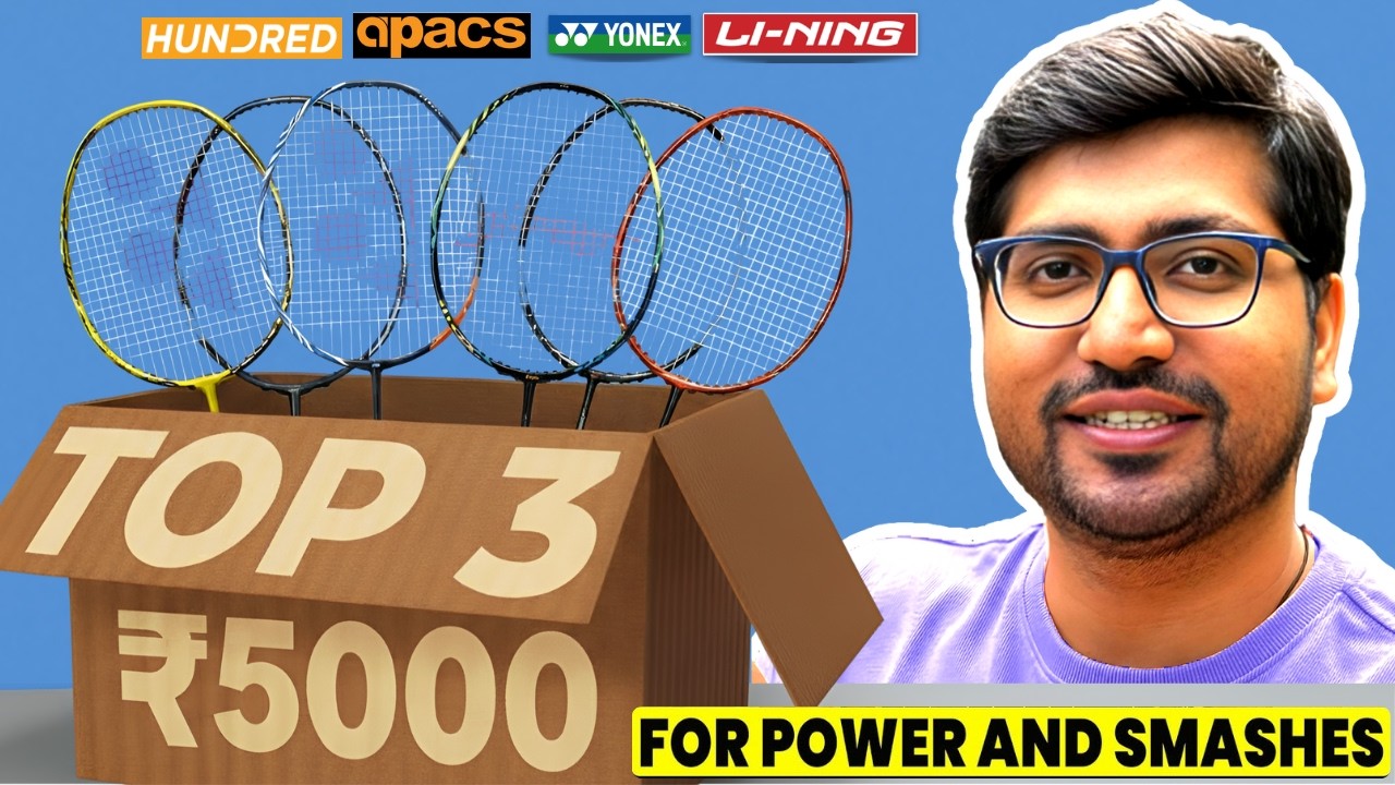[2026]🔥Best Powerful Badminton Racket Under ₹5000 | Top Picks for Beginners & Advanced Players 🏸