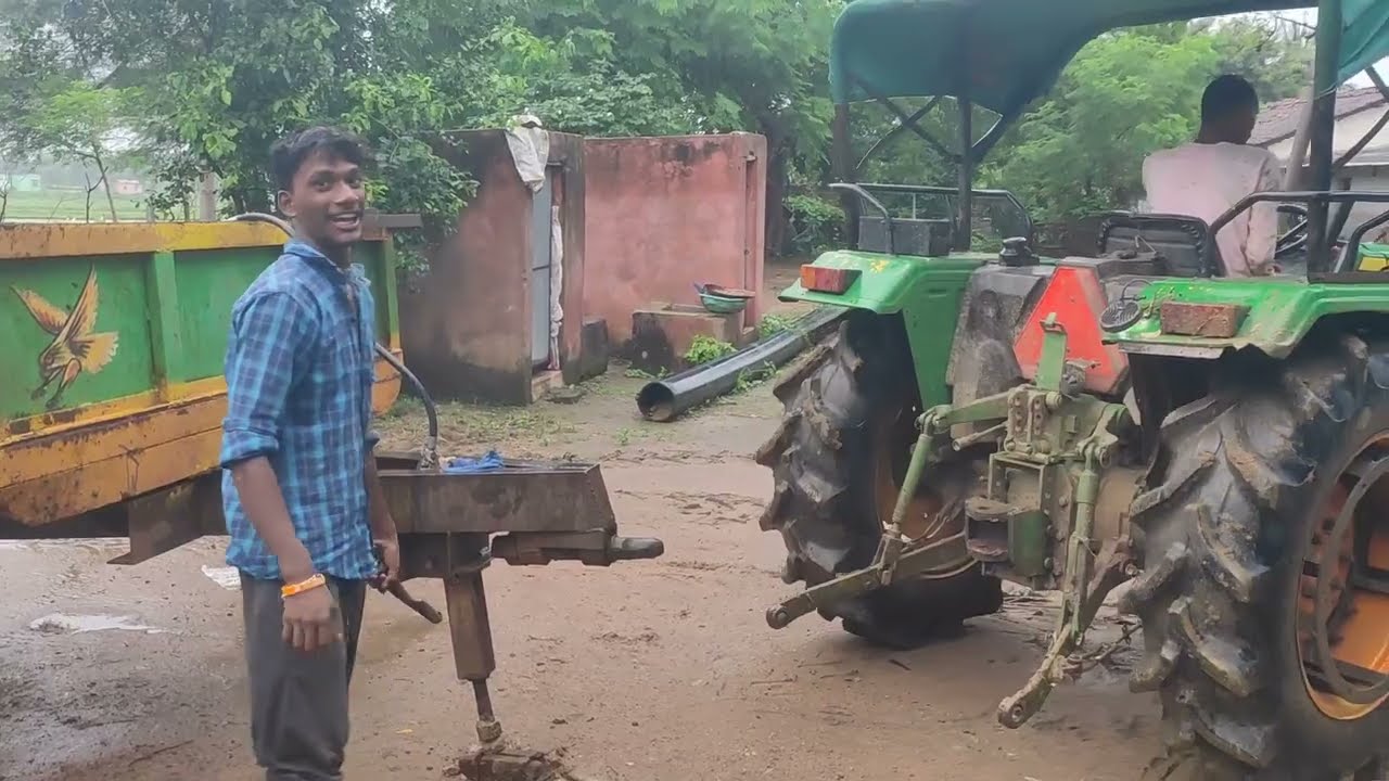 How to joint trolley with tractor head ||how to disconnect trolley with tractor#tector#tractorvideo