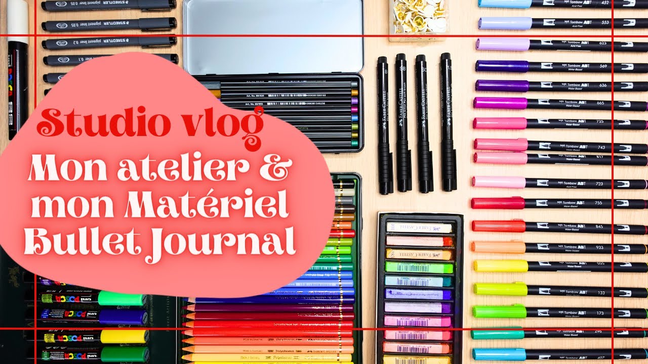 STUDIO VLOG : MON MATERIEL BULLET JOURNAL (et je galère à aménager mon atelier !)