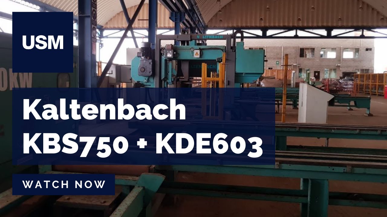 Kaltenbach KBS 750 Bandsaw + KDE 603 beam line in action | Used Structural Machinery