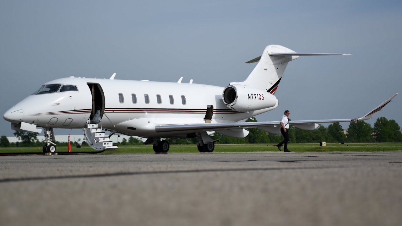 CLOSE UP Challenger 350 Startup and Takeoff!