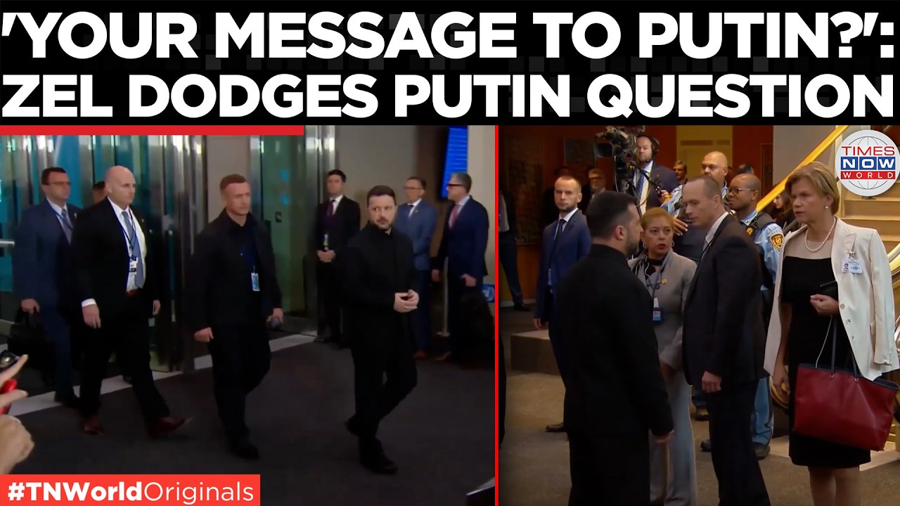 PUTIN QUESTION IGNORED: Zelensky Enters UNGA Without Answering Reporter | Times Now World