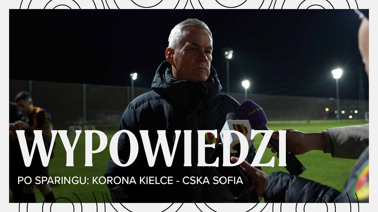 Jacek Zieliński i Mariusz Stępiński po meczu Korona Kielce - CSKA Sofia 2:0 (14.01.2025r.)