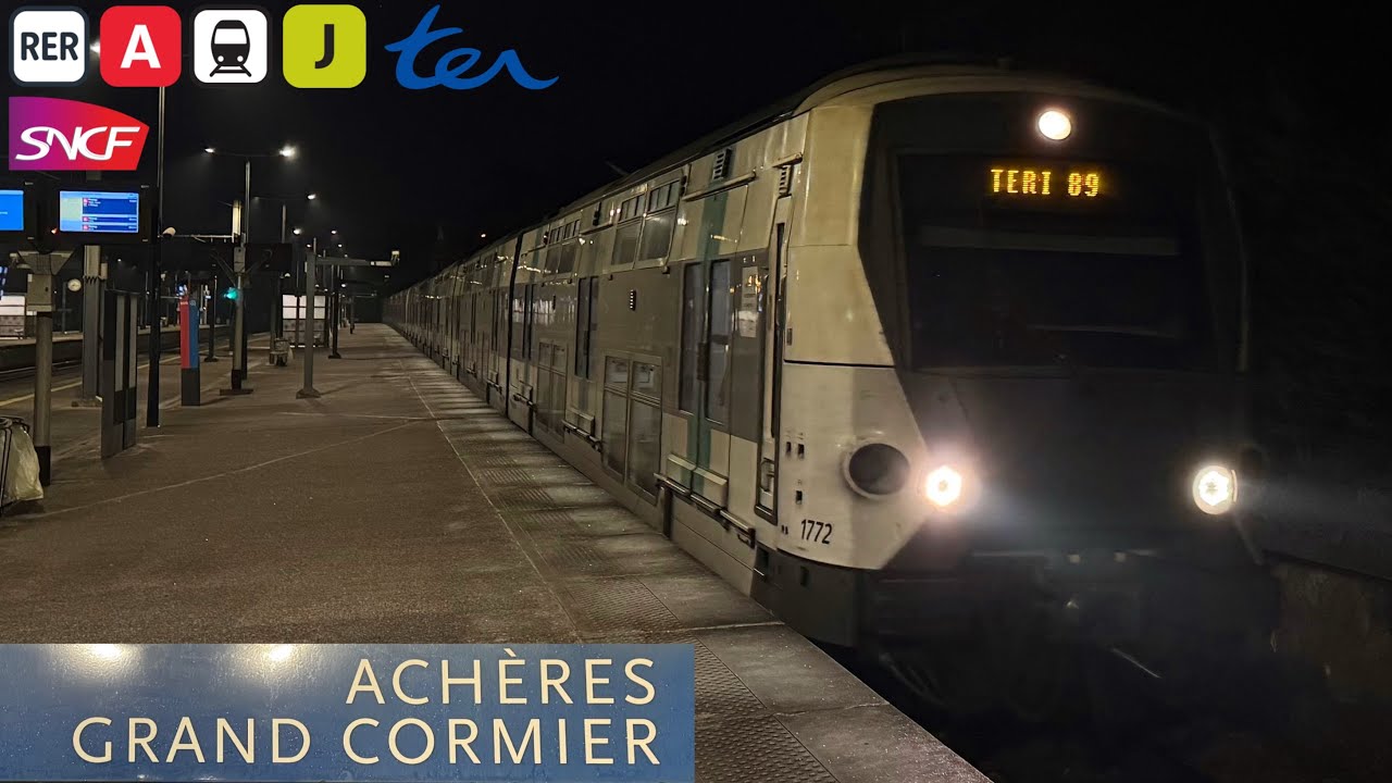[SNCF]RER TER Transilien à Achères Grand Cormier #sncf #rer #rera #mi2n #mi09 #trainspotting #ter 