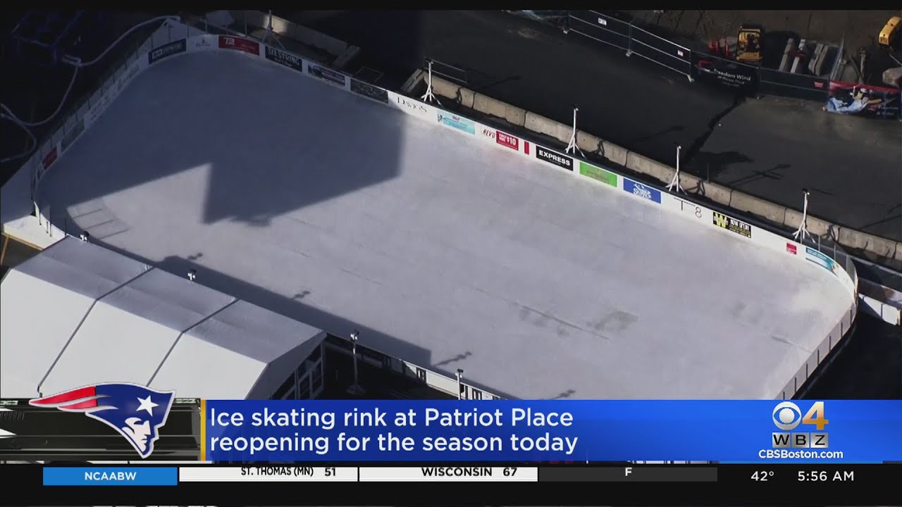 Outdoor Ice Skating Rink At Patriot Place Reopens