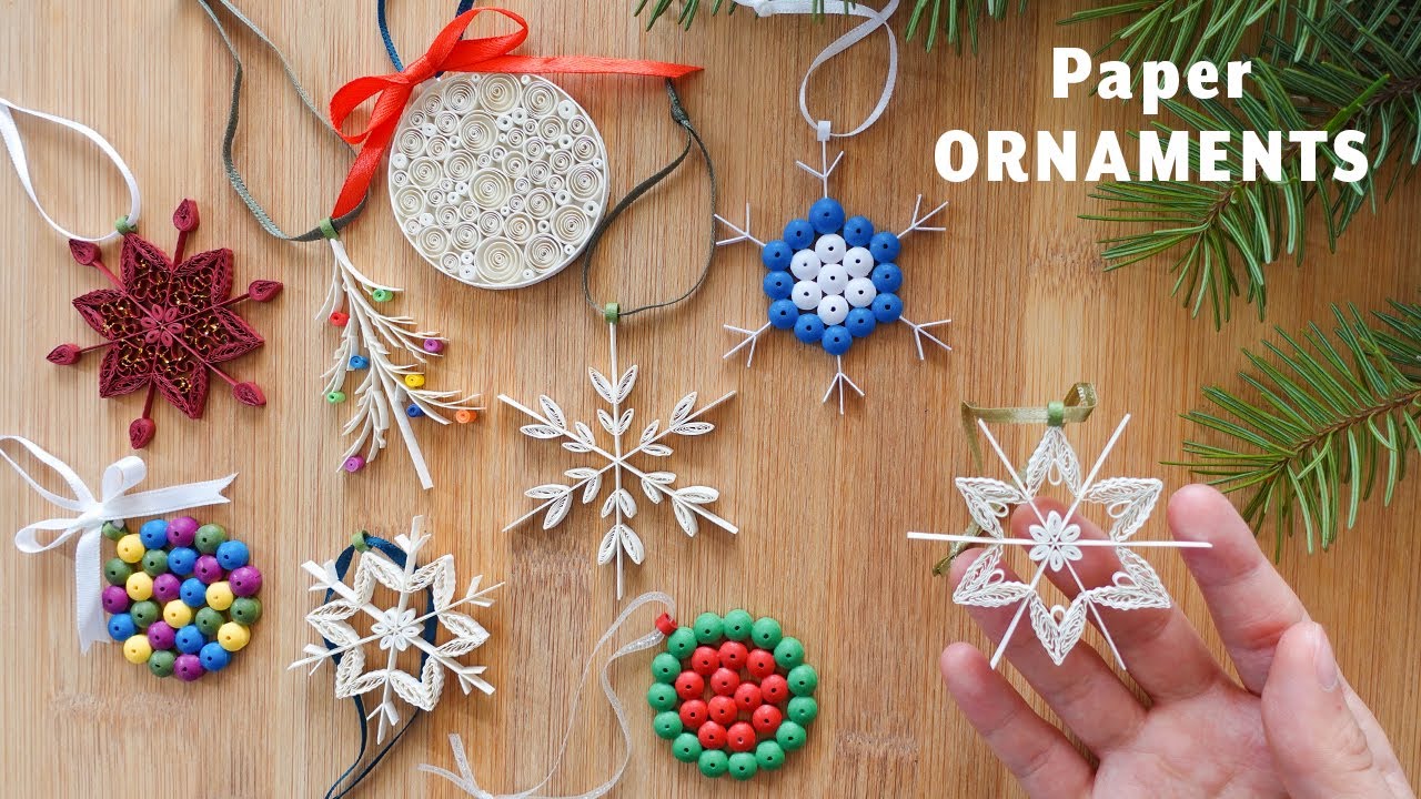 6+ Easy Paper Quilling Christmas Ornaments | DIY Snowflakes, Tree Decor
