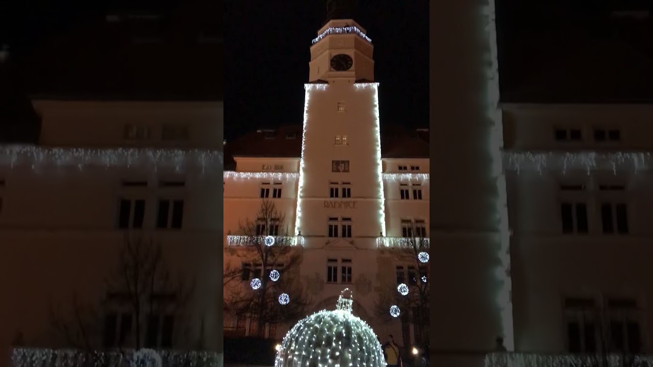 Opava winter Christmas Time in Silesia city