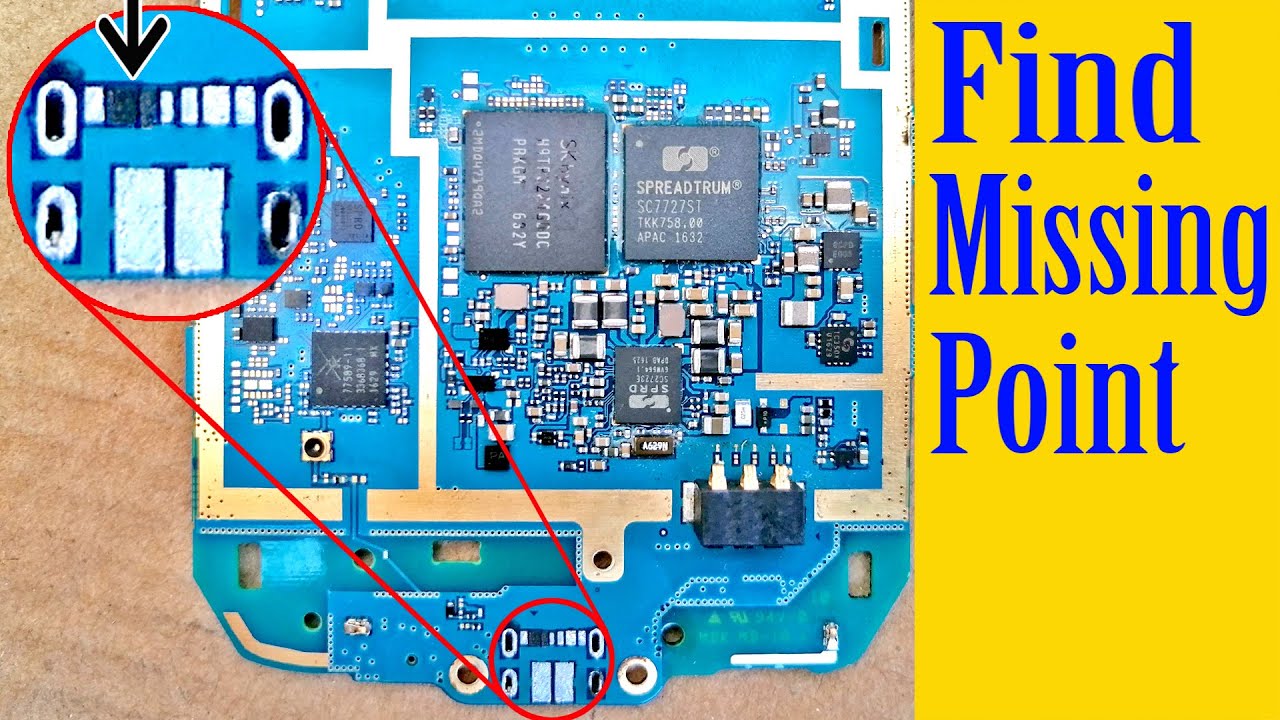 How to track find damaged missing points lines in mobile phone board pcb with multimeter Tutorial#33
