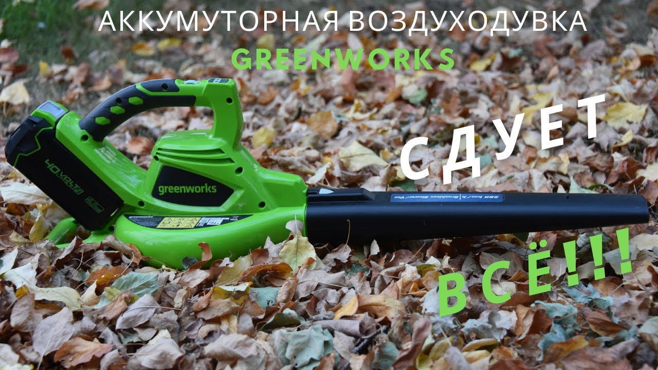 Аккумуляторная воздуходувка Greenworks GD40BV