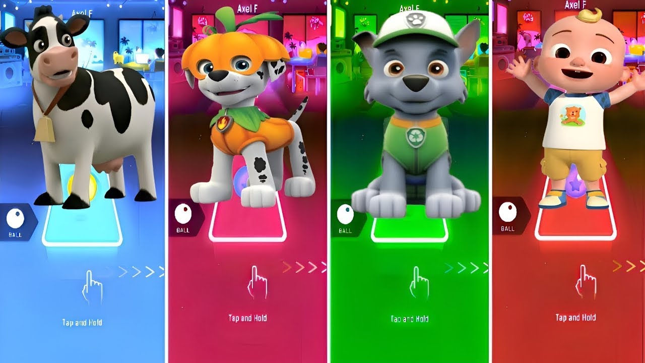 Fanny caw VS Marshall VS rocky VS Cocomilon paw patrol coffin dance tiles hop Edm rush