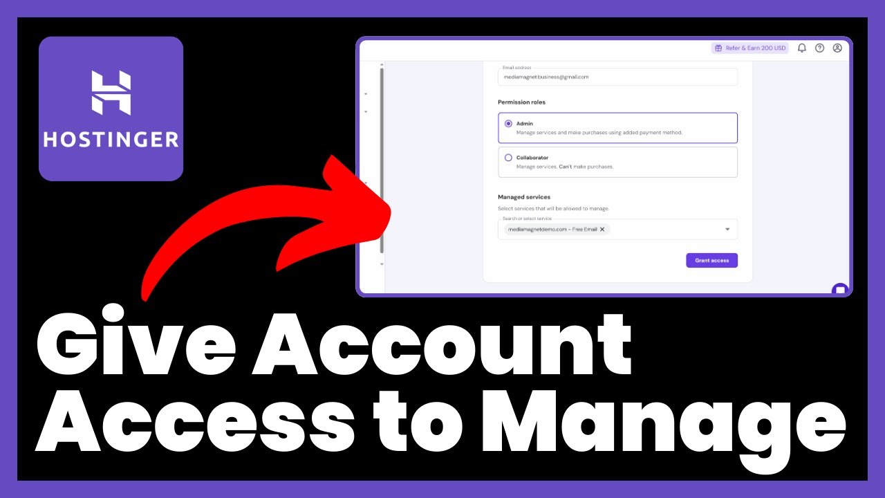 How to Give Access to Hostinger Account to Manage