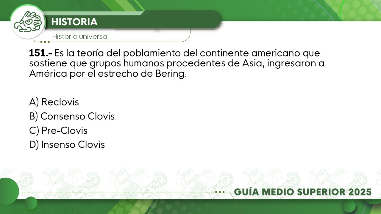 Guía IPN medio superior 2025 | Matemáticas | Pregunta No. 151