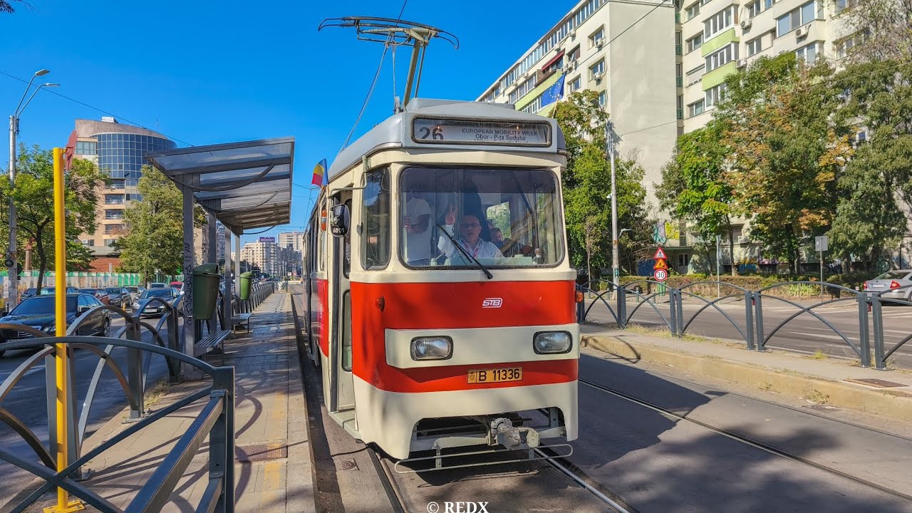 Călătorie cu tramvaiul EP/V3A 6001 pe linia 26 din București, cu ocazia SEM 2025.