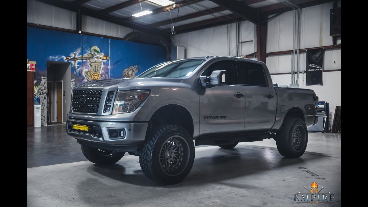 2019 Nissan Titan Gets Customized With A 7.5 Inch Fabtech Lift Kit + Black Rhino Wheels