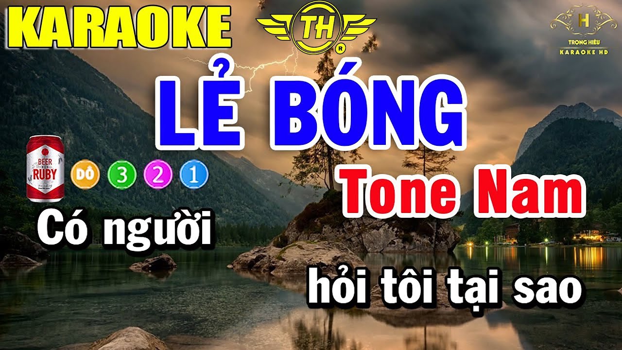 Lẻ Bóng Karaoke Tone Nam Nhạc Sống 2022 | Trọng Hiếu