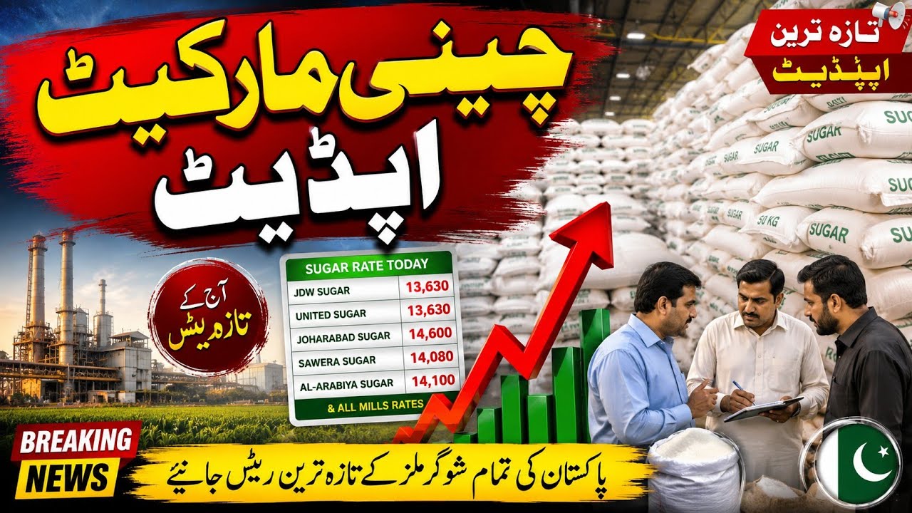 Sugar Market Update Today | Chini Rates Latest Update Pakistan | Sugar Mills Fresh Rates 2026