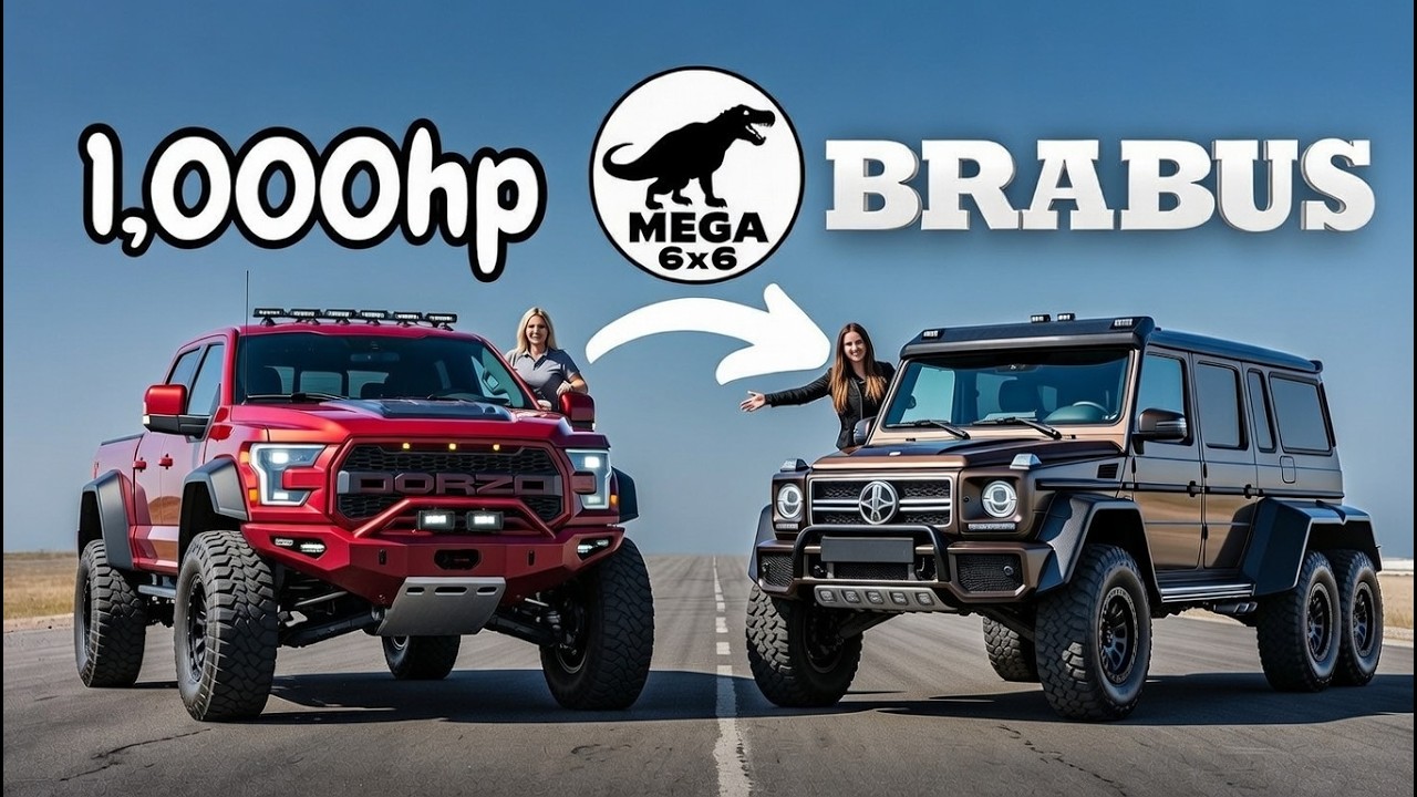 🎬 THE STUPIDITY OLYMPICS — Brabus 6×6 vs. Mega Raptor 6×6