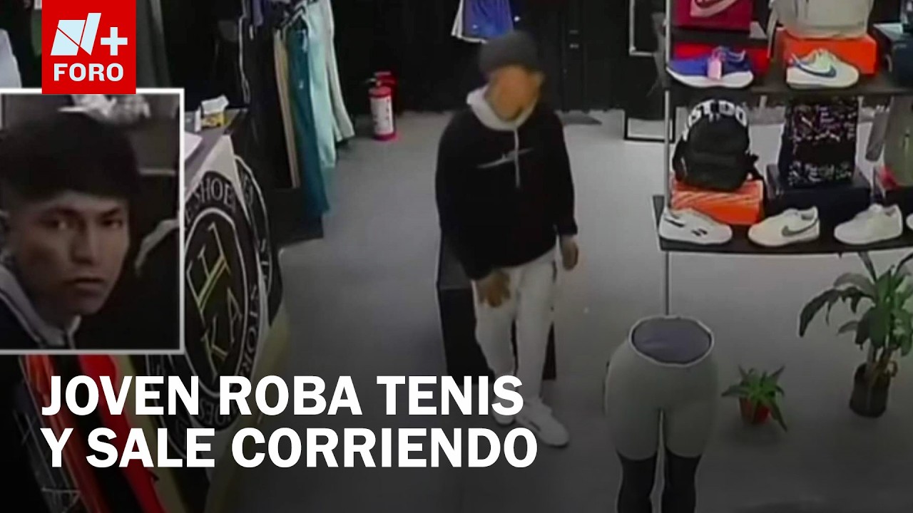 Captan a joven robando tenis tras engañar a empleada en Tultitlán
