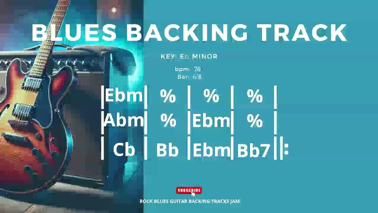 Blues Backing Track in Ebm B.B. King Style 70 BPM 6/8