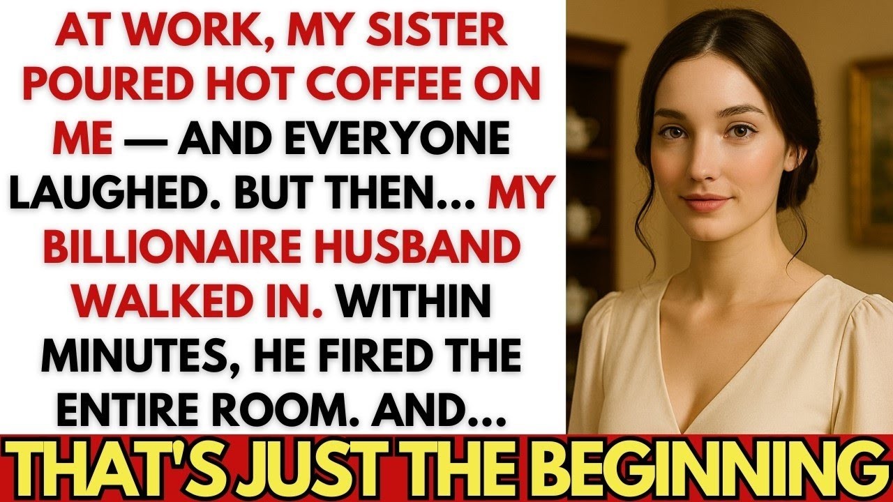 My Sister Poured Coffee On Me At Work &ndash; Then My BILLIONAIRE Husband Walked In And FIRED Everyone.