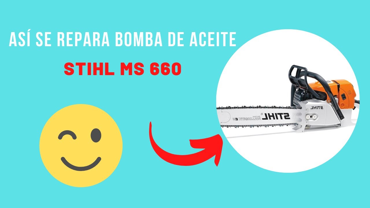 BOMBA de aceite STIHL MS 660 DAÑADA como ARREGLAR