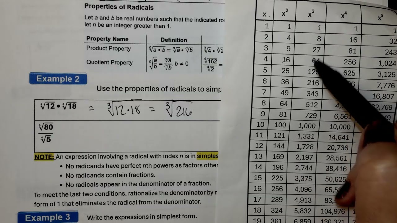 Lesson 5.2 Properties of Exponents & Radicals Part 1