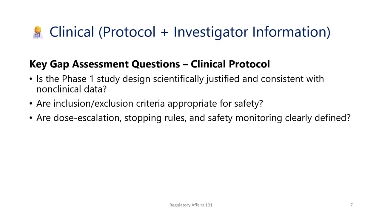 The Process of an IND Preparation and Submission - Gap Assessment