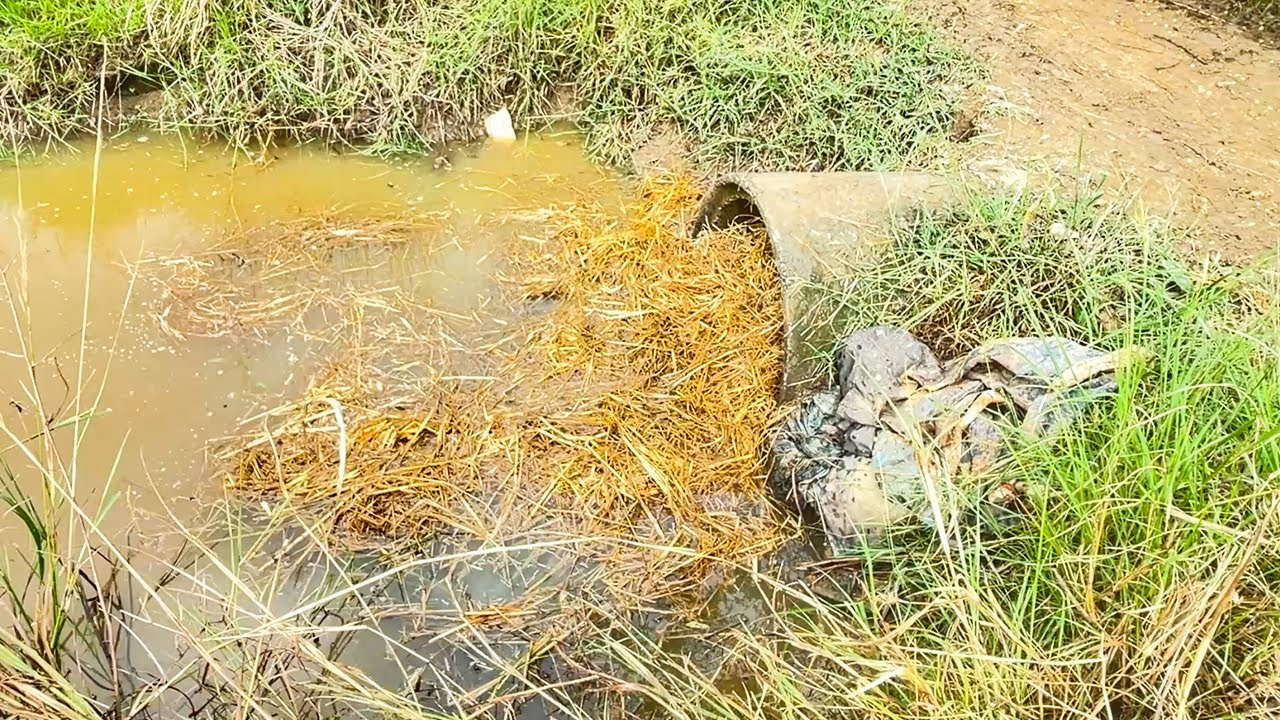 After Flood Have More Debris Clogged Culvert Drain