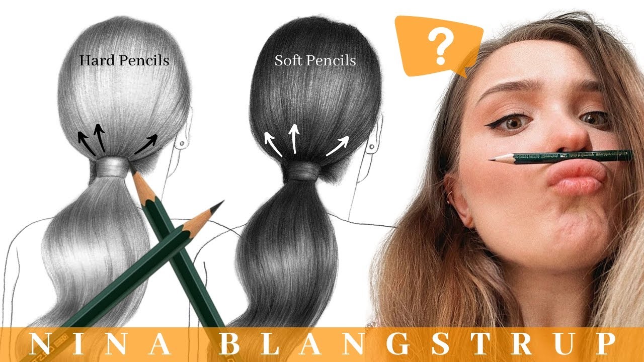 How to Draw Blonde and Dark Hair with Graphite Pencils - Step by Step Tutorial!