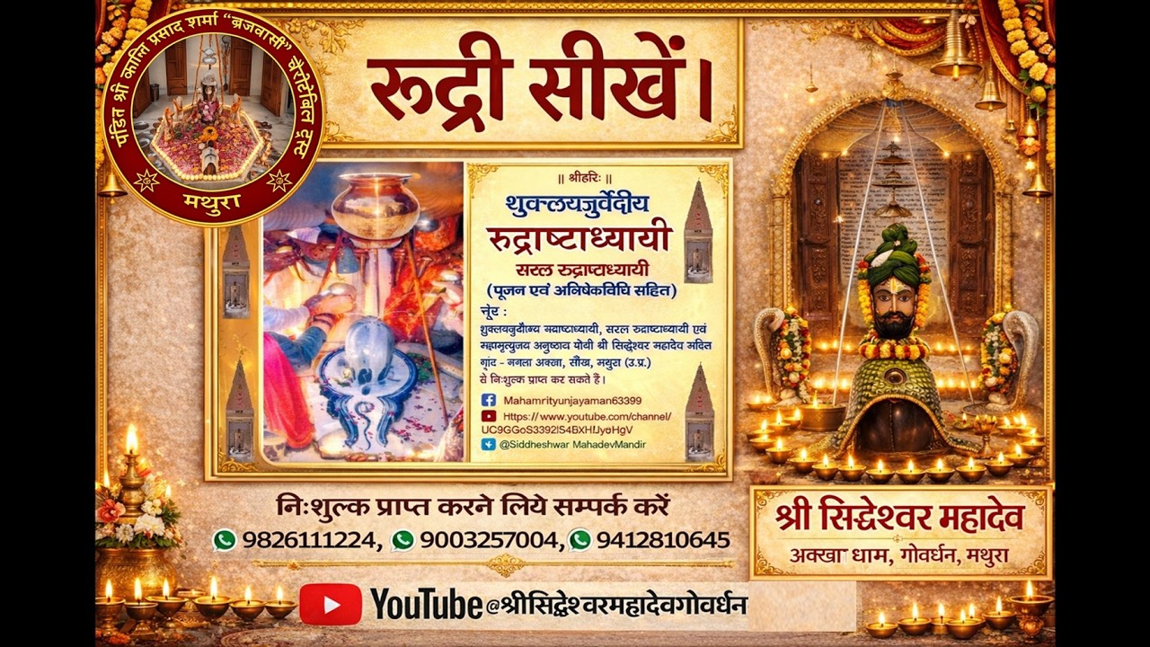 रुद्री सीखें सरल रुद्राष्टाध्यायी षष्ठम अध्याय