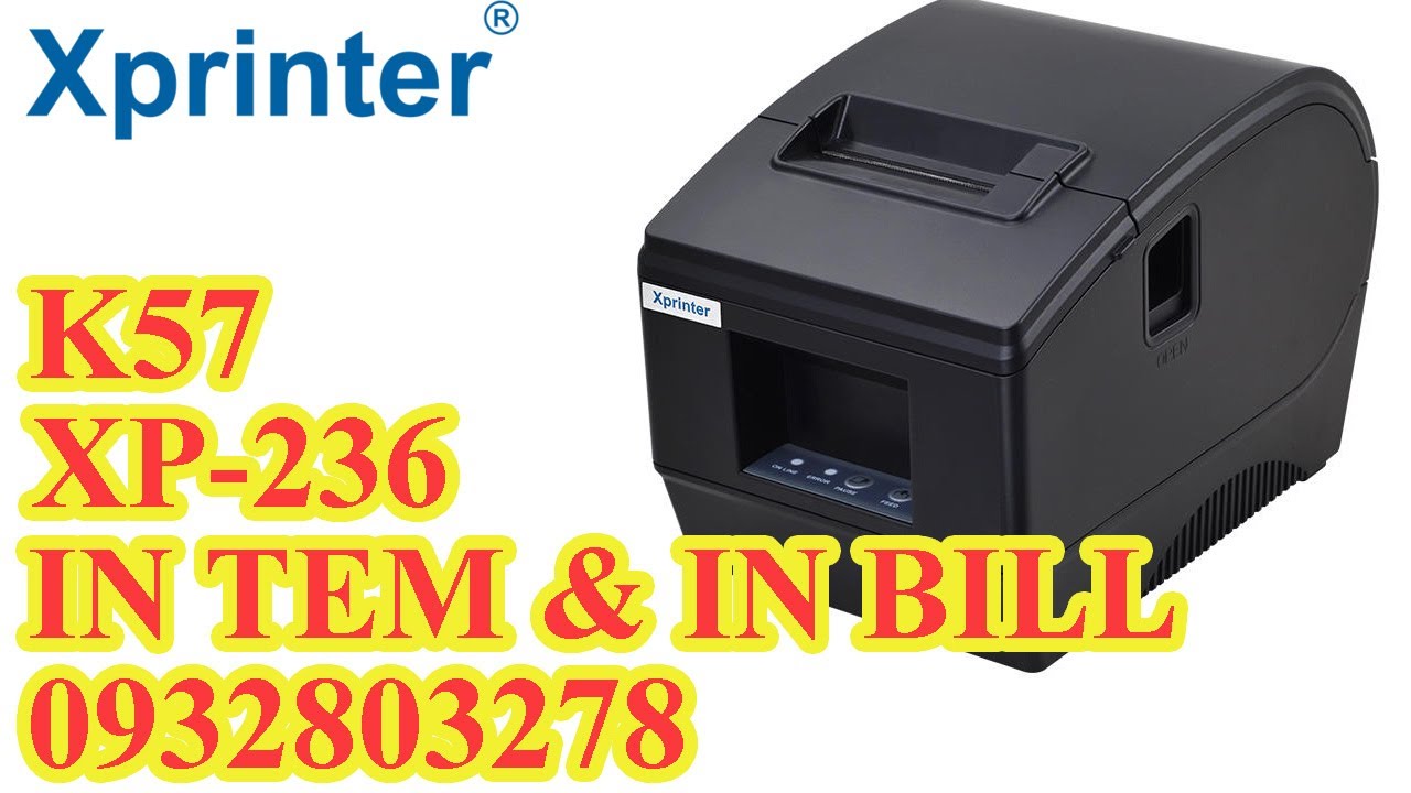 Hướng dẫn cài máy in xprinter XP-236B in tem và in bill