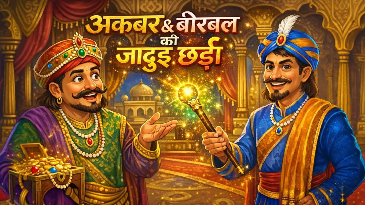 अकबर और बीरबल की जादूई छड़ी || Akbar aur Birbal ki jadui chhadi || Moral hindi story|| jadui chhadi