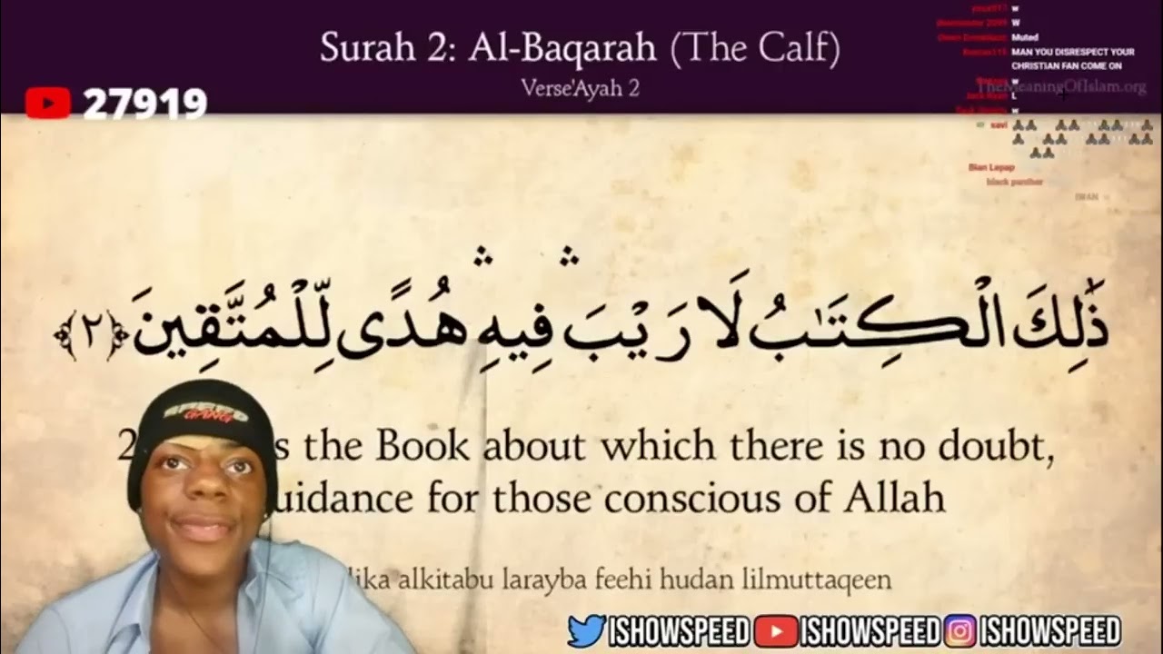 IShowSpeed Is AMAZED When listening To The Quran With English Translation!!🕋🕌