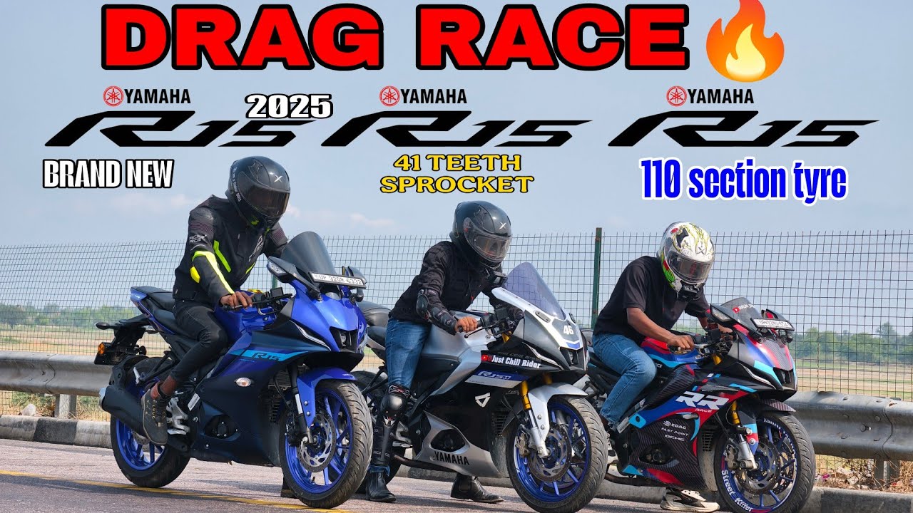 FASTEST R15M VS NEW 2025 R15V4 VS R15M🔥||DRAG RACE 💥||RACE TILL THEIR POTENTIAL 🥵||