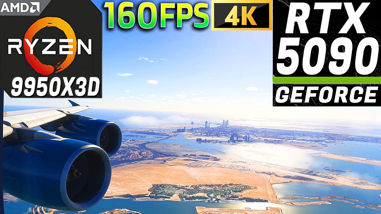 Flight Sim 2024 ~ A380 Landing in Abu Dhabi ~  RTX 5090 + 9950X3D | 4K-ULTRA Graphics