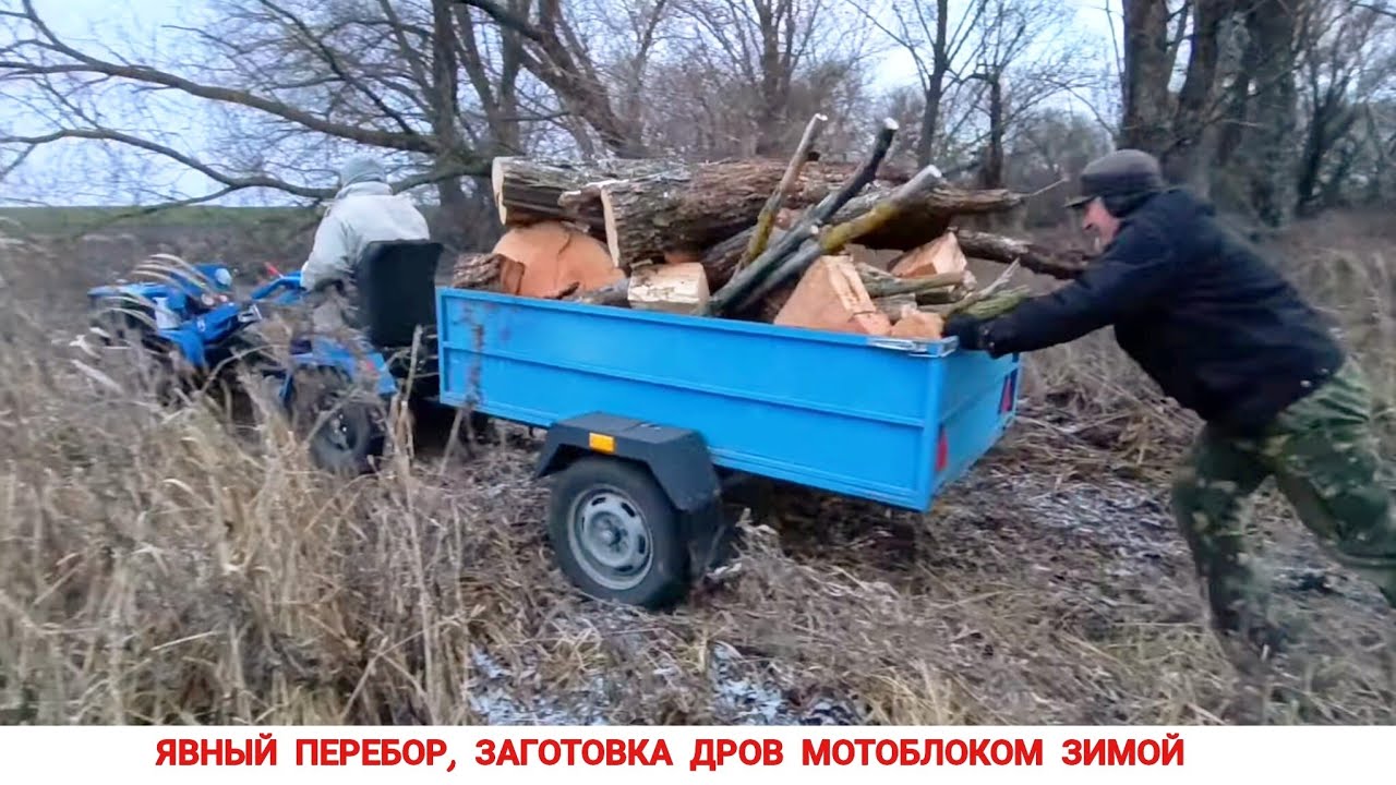 ЭТУ ПОЕЗДКУ ЗА ДРОВАМИ ЗАПОМНЮ НА ДОЛГО,ПЕРЕЕЗД МОТОБЛОКОМ ЧЕРЕЗ ВСПАХАНОЕ ПОЛЕ / FIREWOOD