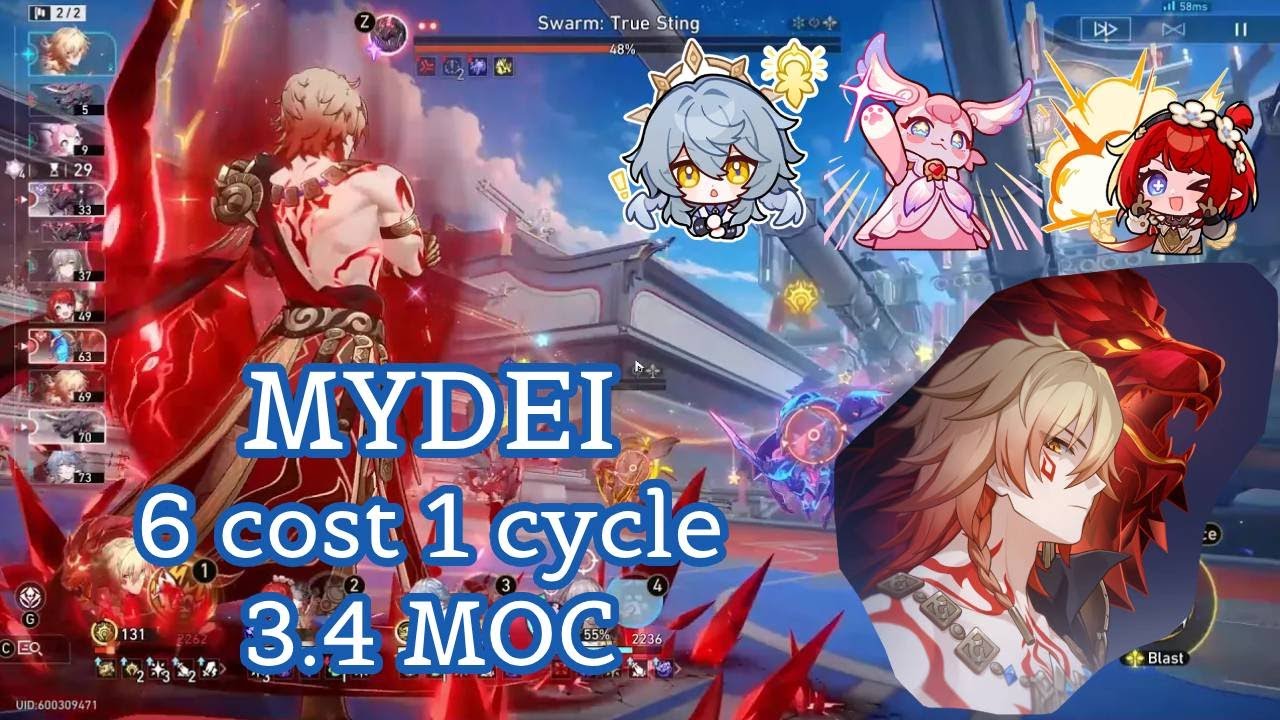 Mydei Sustainless v3.4 MoC 12(1 cycle, 6 cost) No E1 Tribbie | Honkai Star Rail HSR