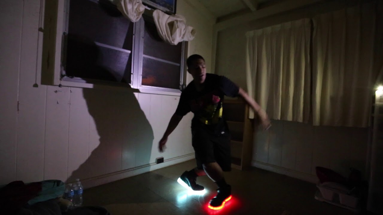 Cutting Shapes with Light Up Shoes (Test video)