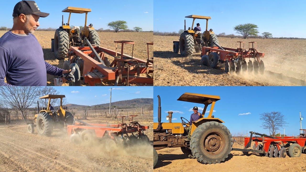 Testando a potência do trator 85 id com a grade pesada.O Bruto não decepciona 💥🚜