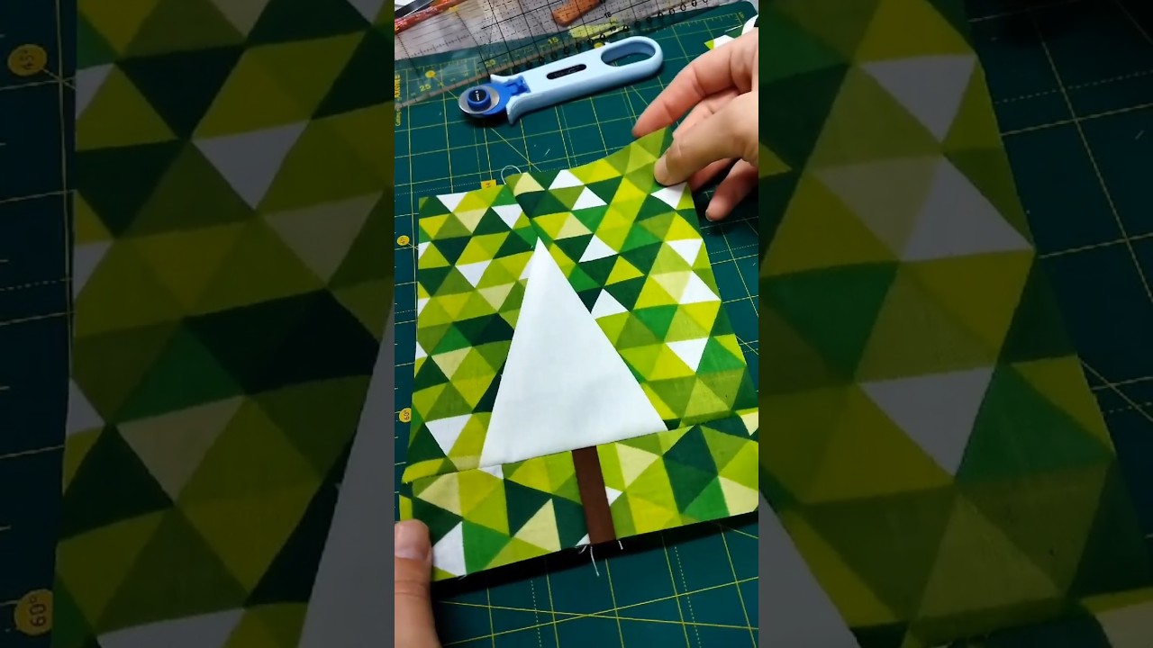 Christmas tree quilt block. Блок "Ёлочка".