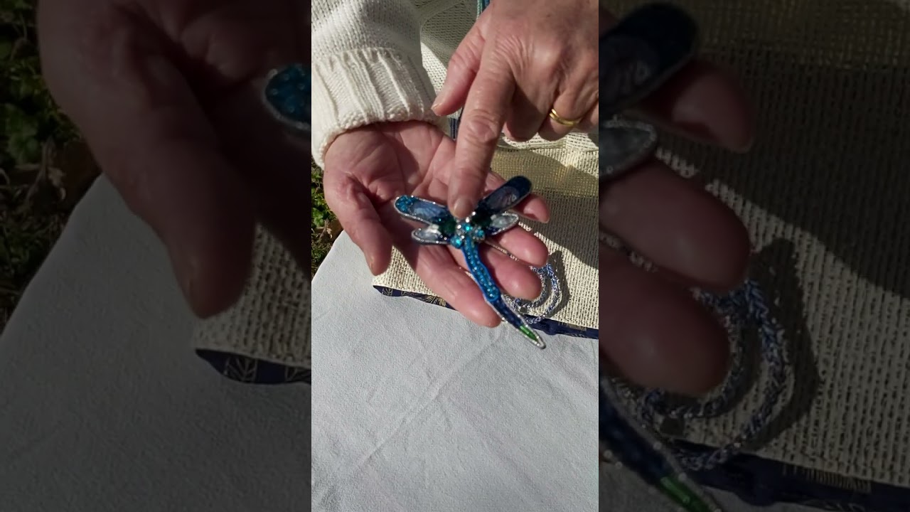 La mia Libellula: Sera d'estate. Gioiello soutache e cristalli, dedicato alla mia amica Candida