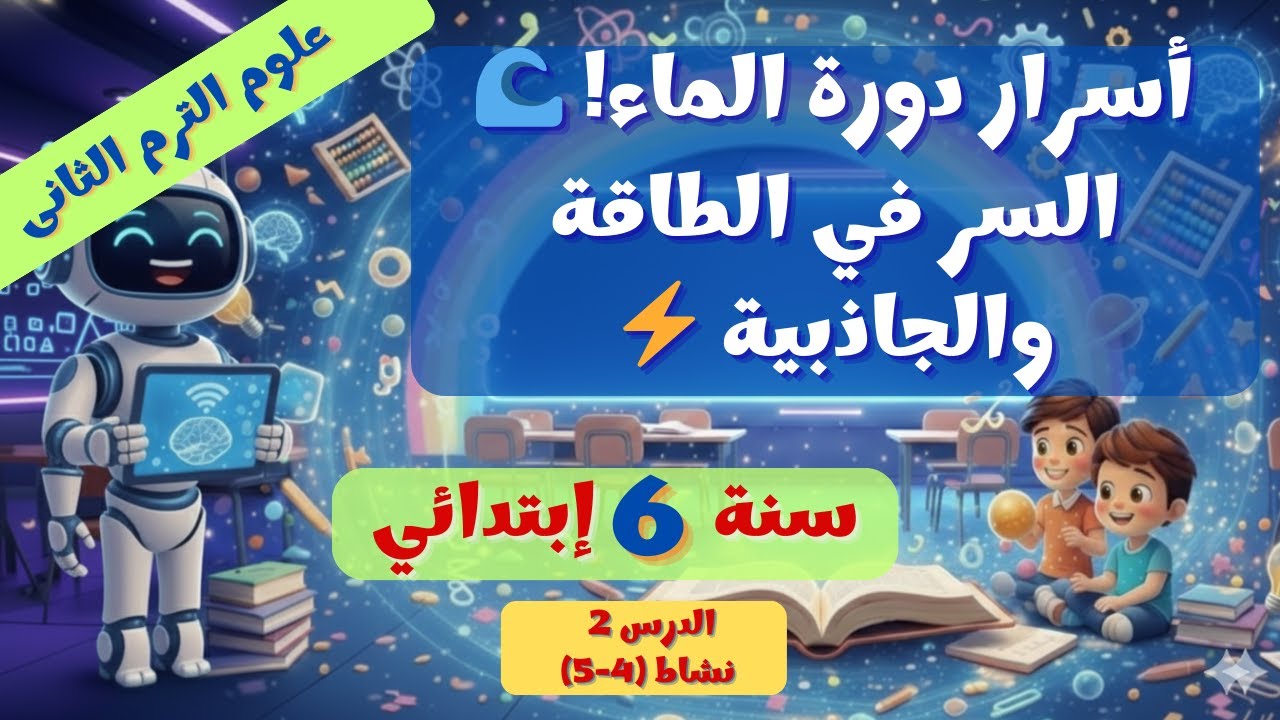 الدرس 2: دورة الماء والطاقة | علوم 6 ابتدائي ترم 2 🌊⚡