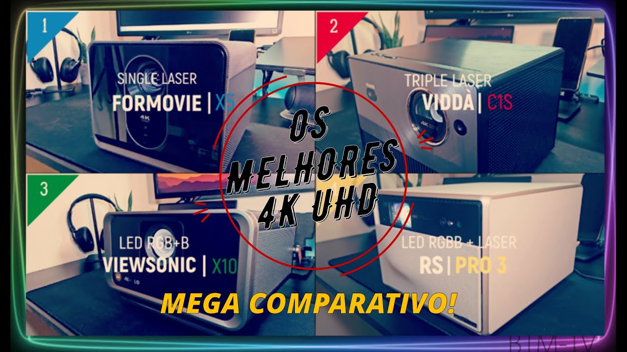 Mega Comparativo de projetores 4K UHD: X5 vs C1S vs X10 vs RS pro 3 !