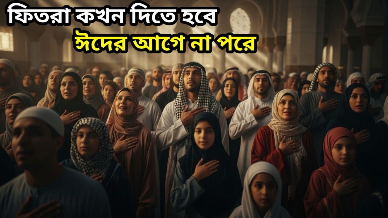 ফিতরা কখন দিতে হবে ঈদের আগে না পরে,ফিতরা দিতে হয় Eid al-Fitr এর নামাজের আগে