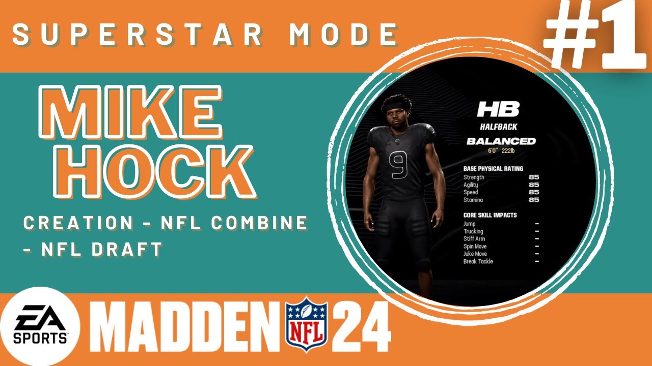 Madden 24 Superstar Mode - Episode 1 Creation, Combine, Draft