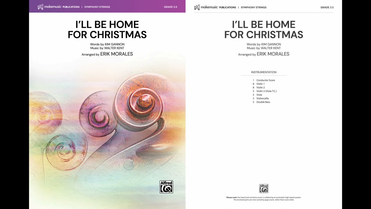 I'll Be Home for Christmas, arr. Erik Morales – Score & Sound